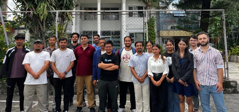 Group photo with the Pokhara developer community